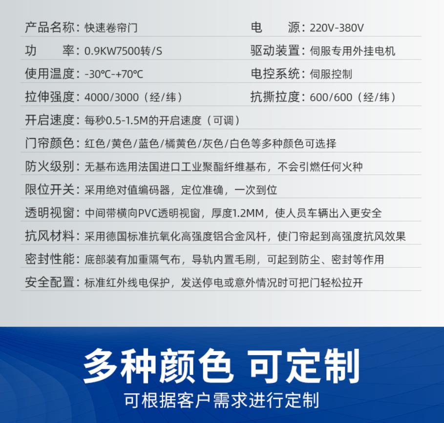 PVC快速门自动卷帘门